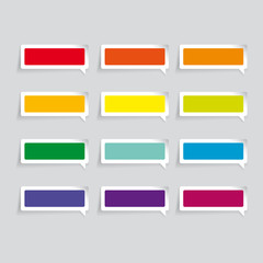 Poster - Empty label vector speech bubble