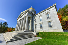 The State Capitol Building In Montpelier Vermont, USA