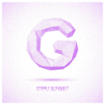 Letter G from Stipple Alphabet