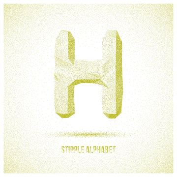Letter H from Stipple Alphabet