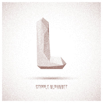 Letter L from Stipple Alphabet