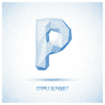 Letter P from Stipple Alphabet