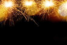 Sparkle Firework On Black Background