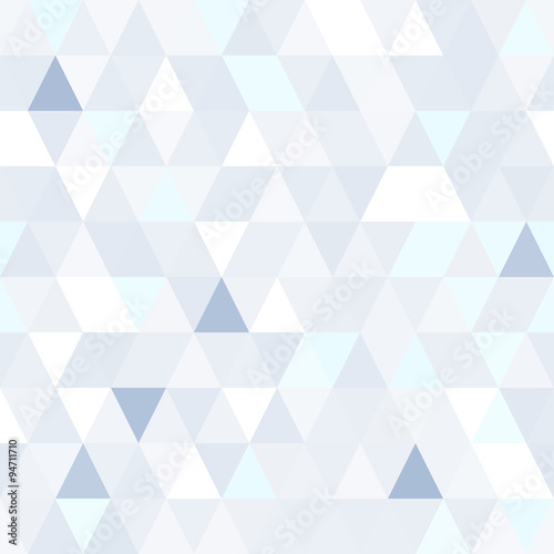 Naklejka na meble Triangular shape shimmering blue seamless pattern. Geometric shiny background.