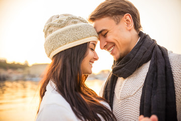 Loving couple on a date