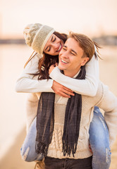 Loving couple on a date