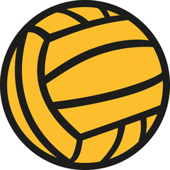 Sticker - Water polo ball in two colors