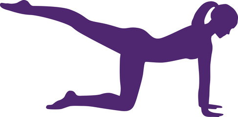 Poster - Yoga silhouette fours