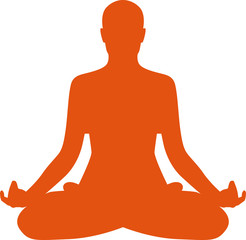 Sticker - Yoga lotus pose silhouette