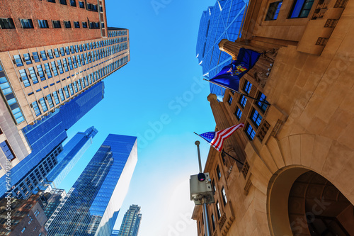 Hochhauser In Manhattan New York City In Der Froschperspektive Buy This Stock Photo And Explore Similar Images At Adobe Stock Adobe Stock