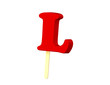 © kconcepts - Red candy alphabet letter L
