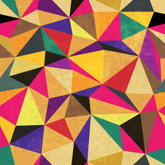 Poster - Triangle pattern. Colorful, grunge and seamless. Grunge effects