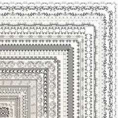 Wall Mural - decorative borders for your design. calligraphic vector