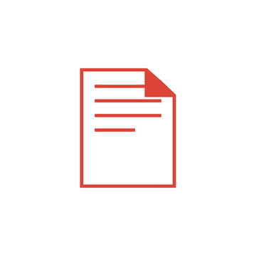document icon paper sheet vector. flat design