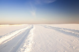 Fototapeta Dziecięca - winter road .  track.