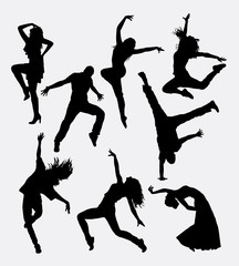 Wall Mural - Modern dance, male and female silhouette. Good use for symbol, web icon, logo, game element, mascot, or any design you want. Easy to use. 