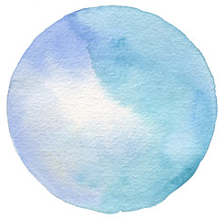 Wall Mural - Circle watercolor painted background.