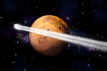 Wall Mural - close pass - elements of this image furnished by nasa.