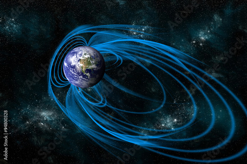 Fotografia, Obraz The Magnetosphere that Surrounds the planet Earth - Elements of this image furnished by NASA