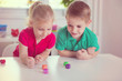 © spass - Two happy children playing with dices