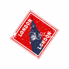 Sticker - Vector London Rubber Diamond Mail stamp 