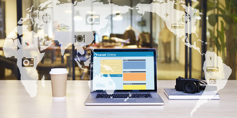 e-commerce concept: travel online