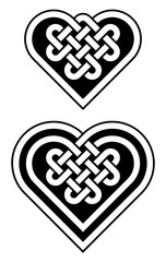 Wall Mural - Celtic heart shape knot vector illustration