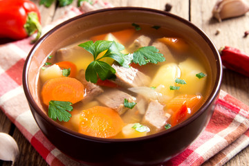 Poster - Meat and vegetables soup