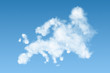 © artjazz - map of Europe made of white clouds on sky