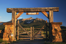 Historic Last Dollar Ranch Gate, Hastings Mesa, Route 58p, Near Ridgway, Colorado, USA, 06.29.2014