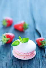 Poster - strawberry macaroons