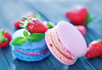 Poster - strawberry macaroons