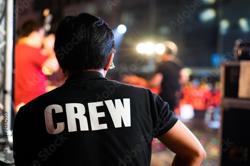 Cuadros en Lienzo Behide Of the concert crew on stage