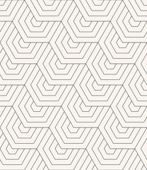 Wall Mural - monochrome hexagonal vector pattern