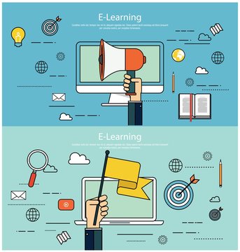 Flat design concepts for digital marketing and promotion