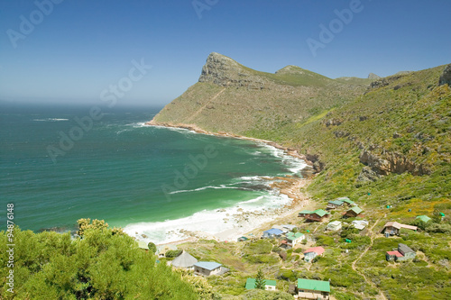 Fotografia, Obraz Cape of Good Hope view of coast with small houses, outside of Cape Town, South A