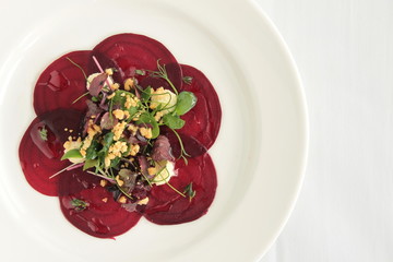 Poster - cooked beetrood salad appetizer starter