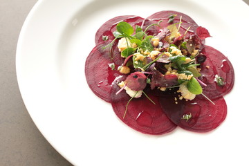 Wall Mural - cooked beetrood salad appetizer starter