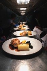 Poster - plated food in kitchen