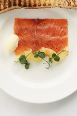 Wall Mural - smoked salmon appetizer starter