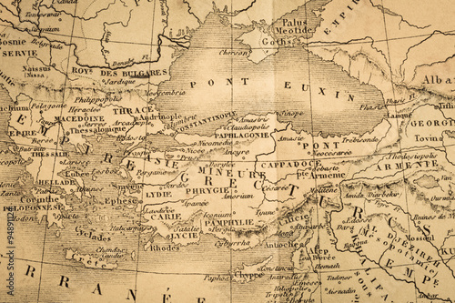 アンティークの世界地図 トルコ Stock 写真 Adobe Stock