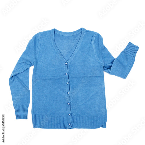 Fotomural woman cardigan isolated on white background