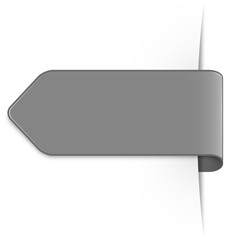 Wall Mural - Long gray arrow sticker with shadow & space for text