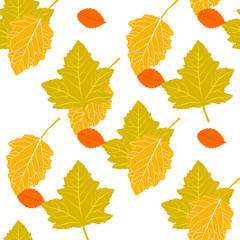 Sticker - Leaves seamless pattern