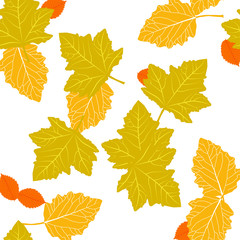 Sticker - Leaves seamless pattern