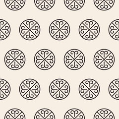 Wall Mural - ornate stripped geometric seamless pattern.