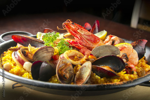 Fototapeta na szkło Paella