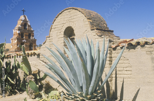 Fotografie, Obraz The San Miguel Mission off the Ventura Highway in Central California