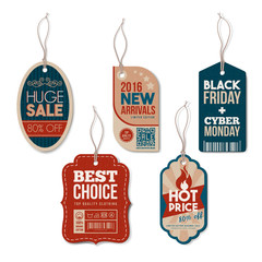 VIntage tags with strings