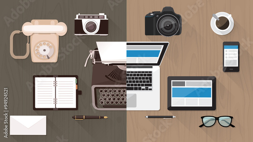Fotografía Desktop and devices evolution